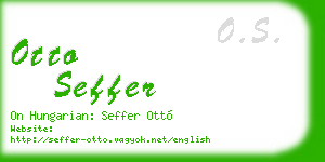 otto seffer business card